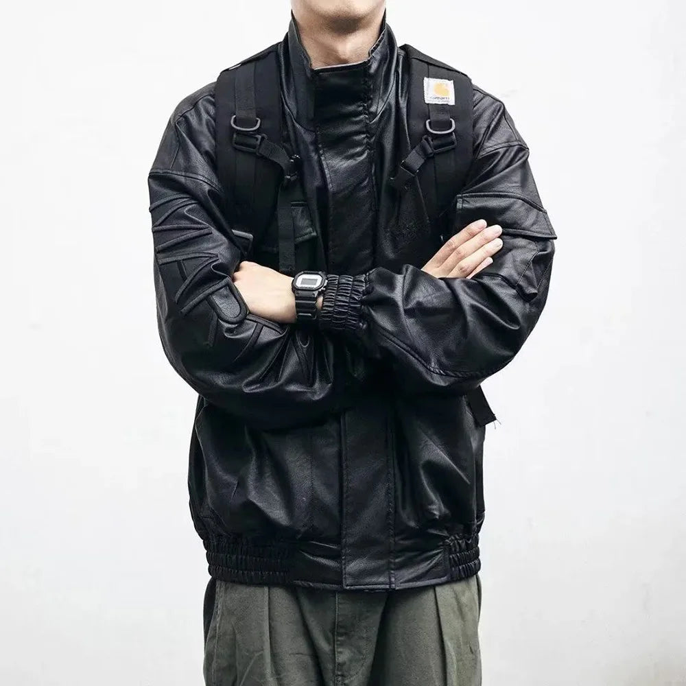 Strapazierfähige, vielseitige und lässige Bikerjacke aus Leder für Herren