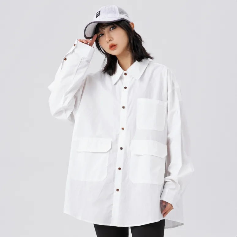 Chemise unie oversize vierge