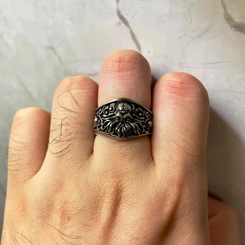 Gothic-Handgefertigter Retro-Cthulhu-Silberring