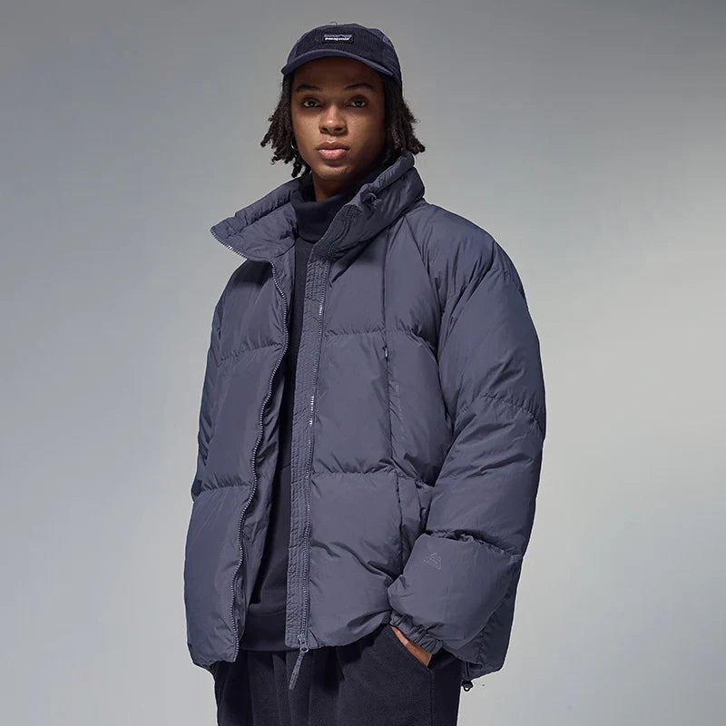 Steppjacke mit hohem Kragen