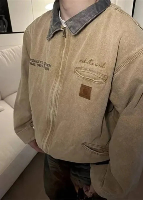 Veste en jean vintage américaine tendance à dégradé