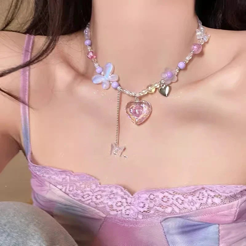 Bunte Regenbogen-Perlen-Choker-Halskette