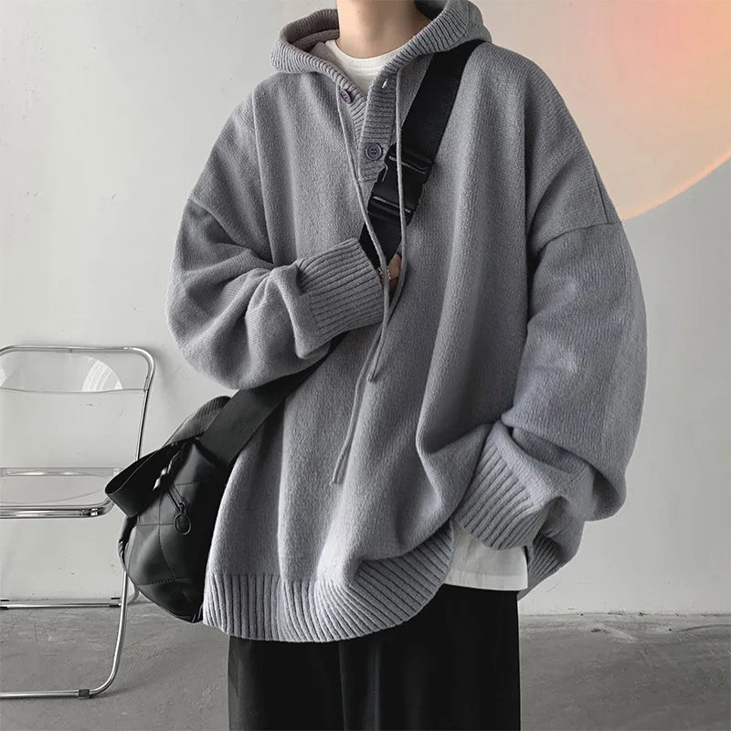 Gemütlicher Streetwear-Strickpullover mit Rollkragen