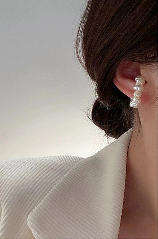 Elegante Perlenclip-Ohrringe für nicht gestochene Ohren
