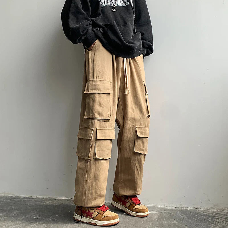 Streetwear Hio Hop Cargohose mit weitem Bein