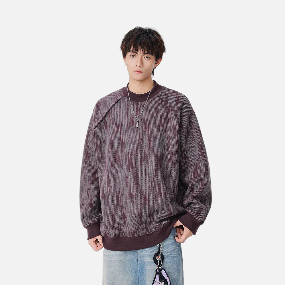 Gemütliches, strukturiertes Raglan-Sweatshirt mit Rundhalsausschnitt