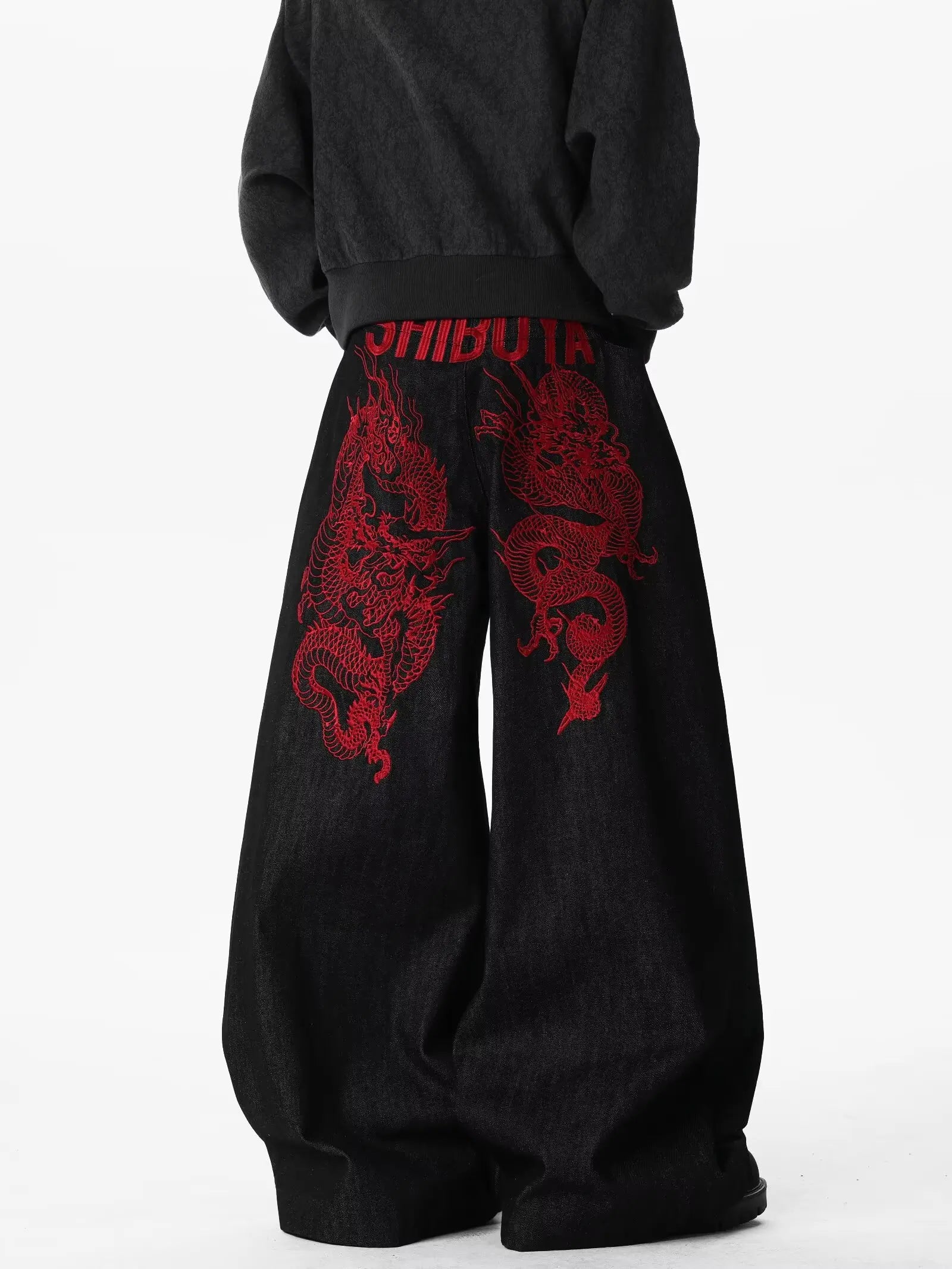 Gothic-bestickte Hip-Hop-Jeans im amerikanischen Stil