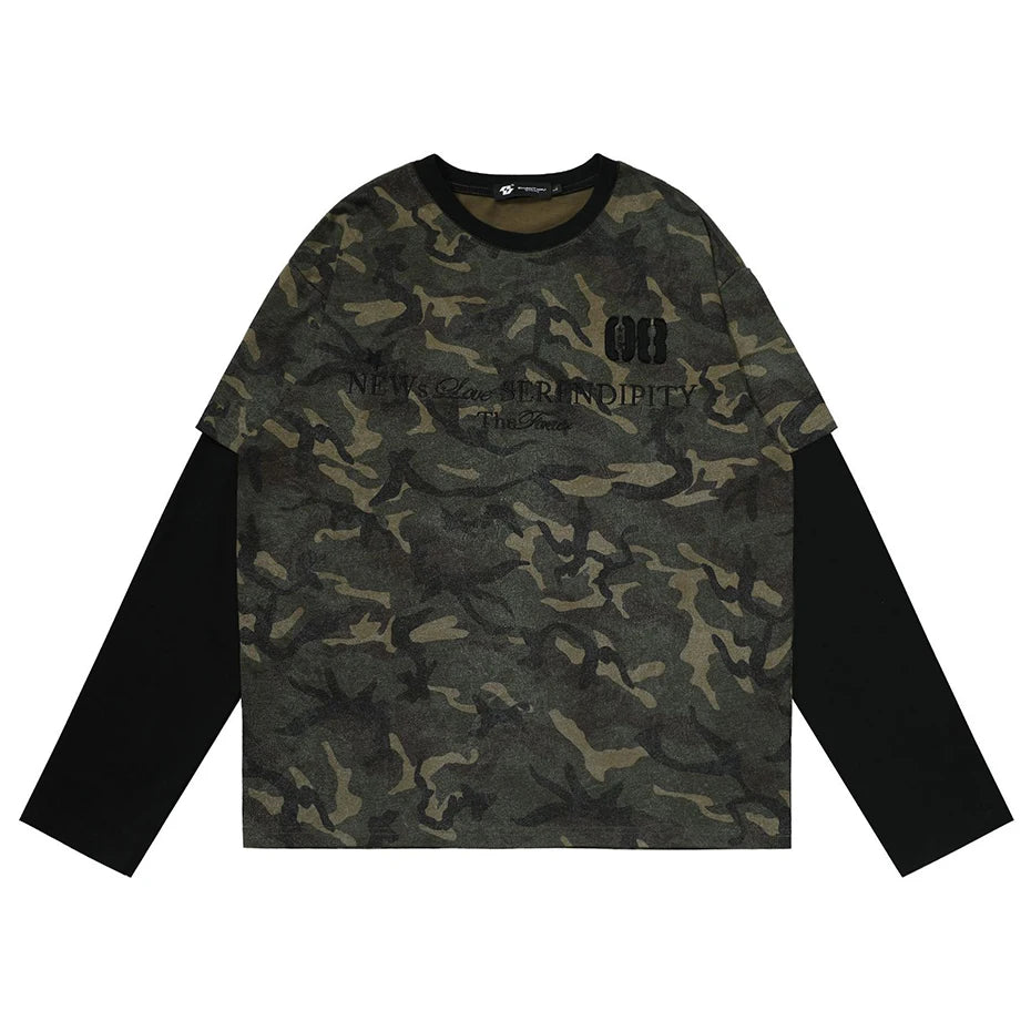 T-shirt deux pièces camouflage pour homme