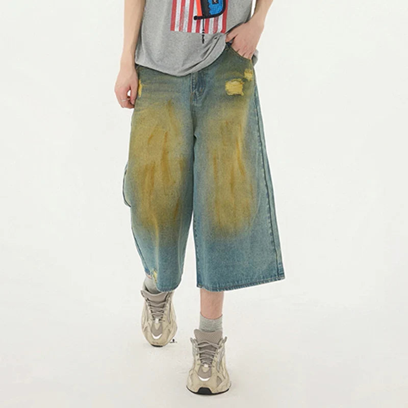 Amerikanische Streetwear High Street Loose Fit Jorts