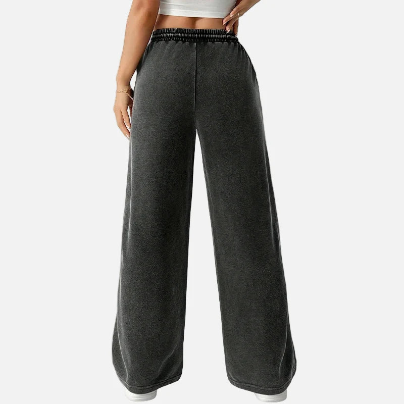 Stylische Y2K-Jogginghose mit Kordelzug und weitem Bein
