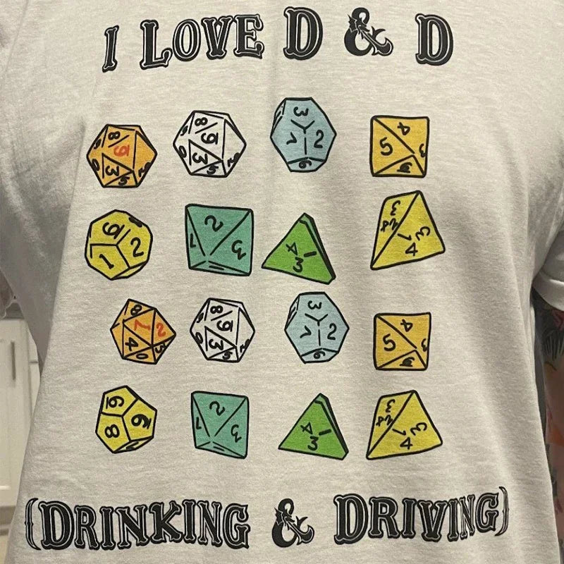 Ich liebe D&D-Würfel-T-Shirt