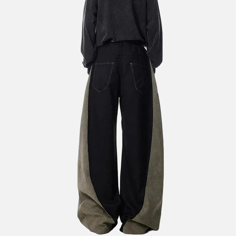 Pantalon décontracté à jambes larges, respirant, style années 2000