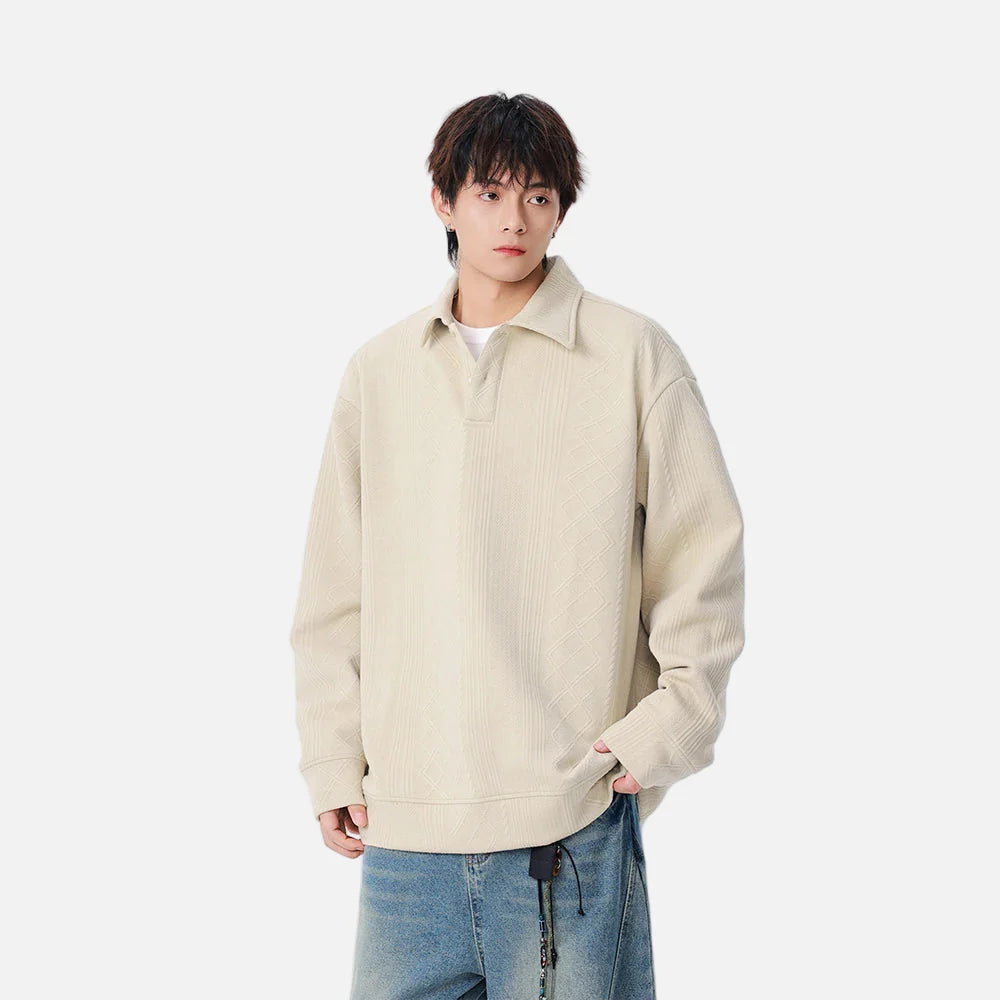 Winter Signature Hip Hop Polo Sweatshirt