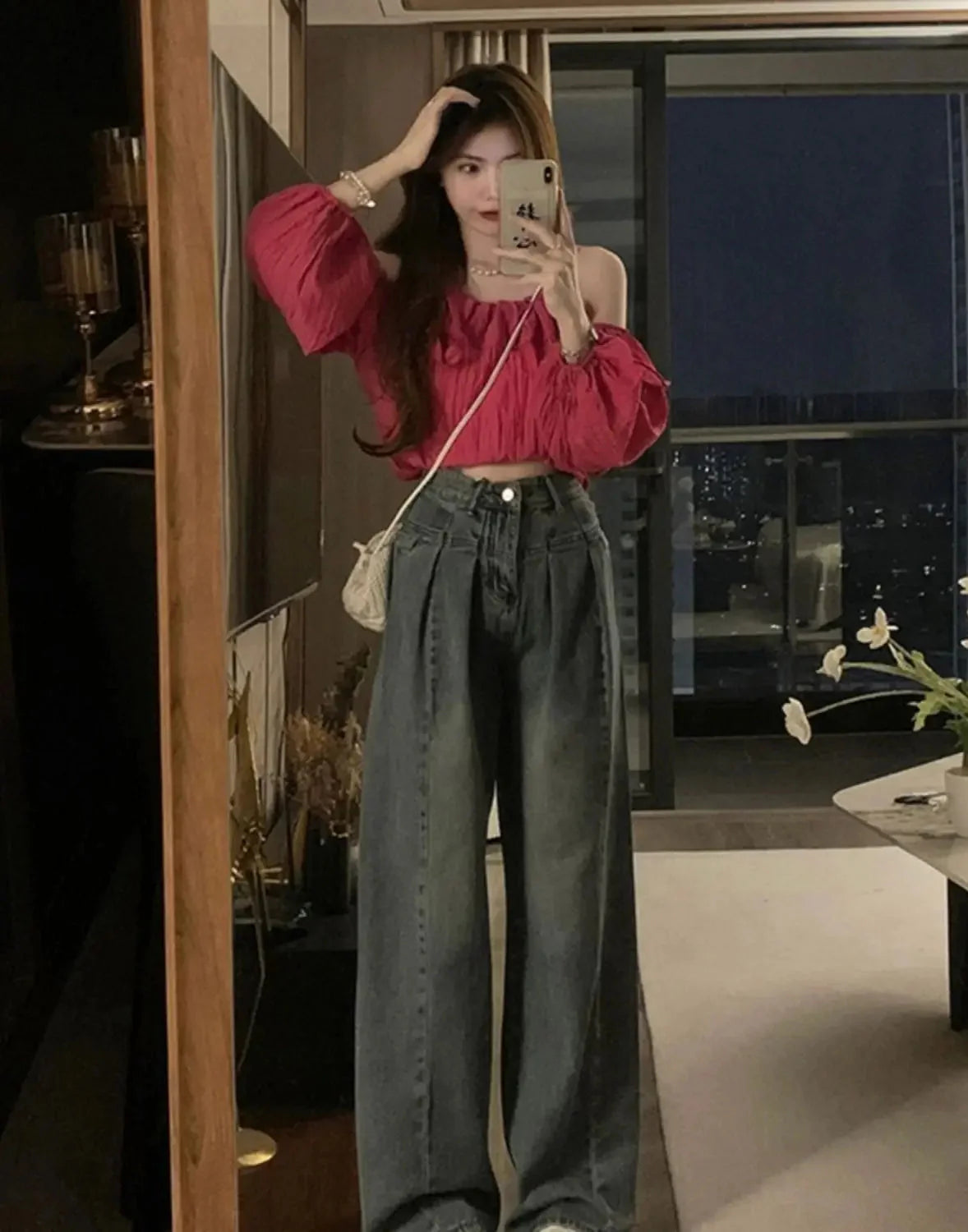 Vintage High Waist Schwarze Emo Jeans