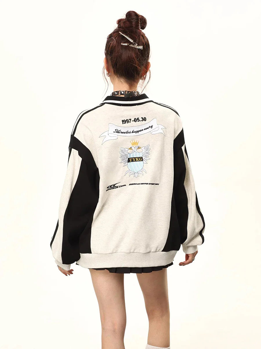 Damen-Sweatshirt mit Vintage-Stickerei