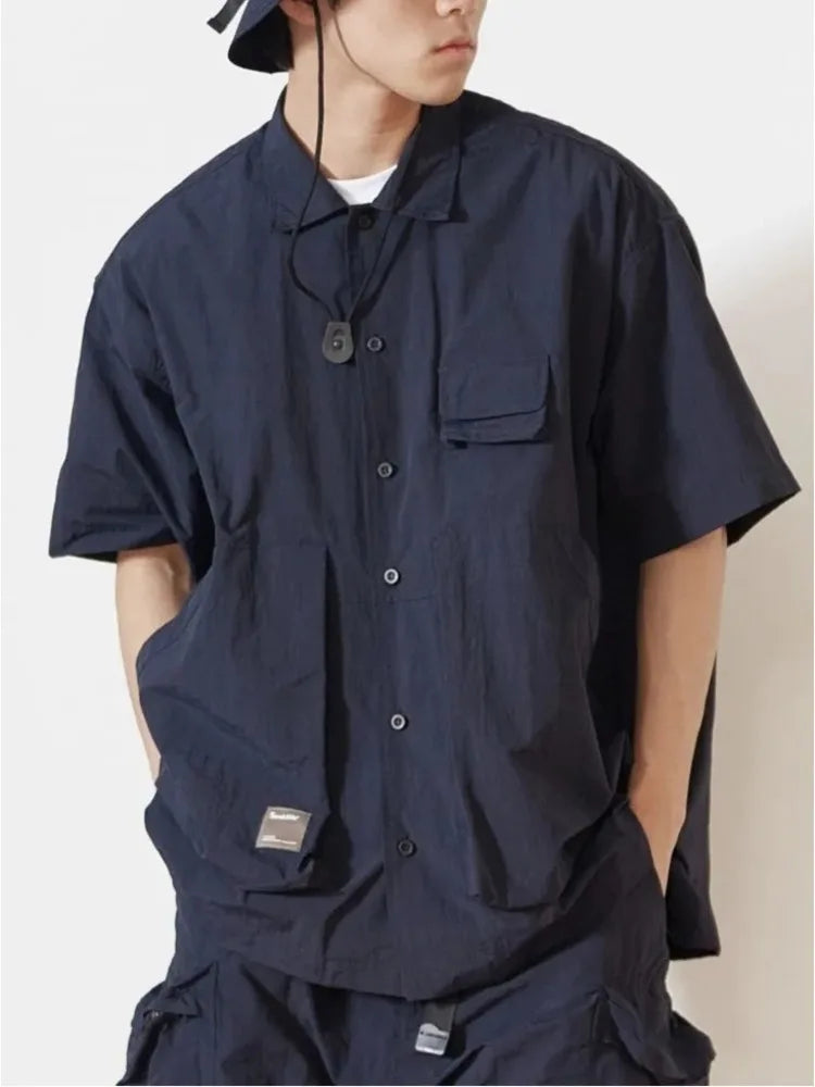 Chemise cargo homme style safari avec poches