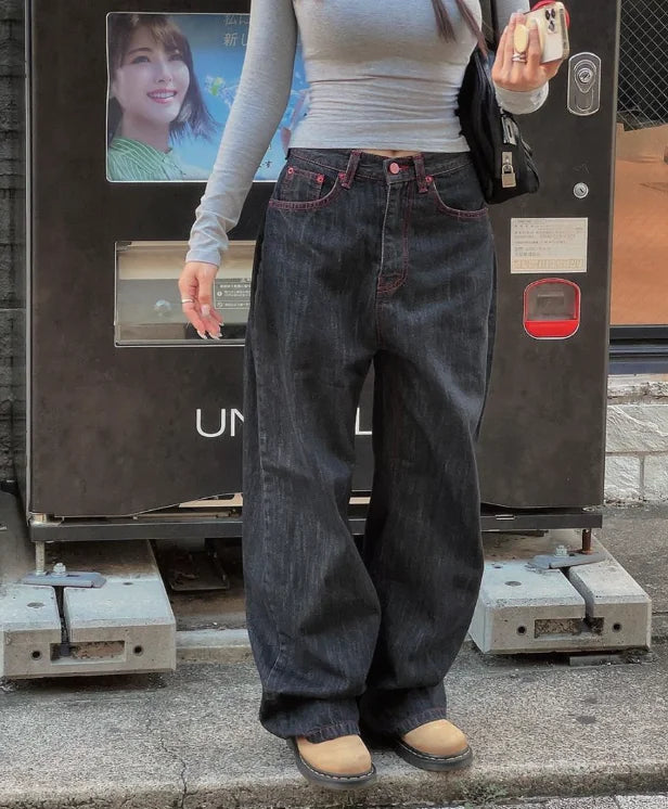 Vintage Punk Baggy Denim Jeans