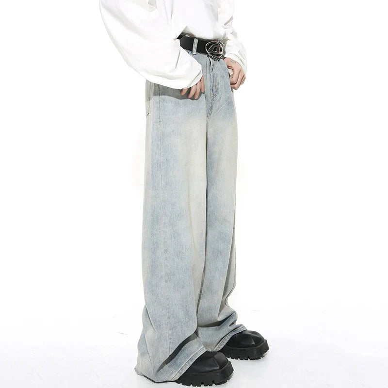 Vintage-Jeans aus gewaschenem Denim im Used-Look