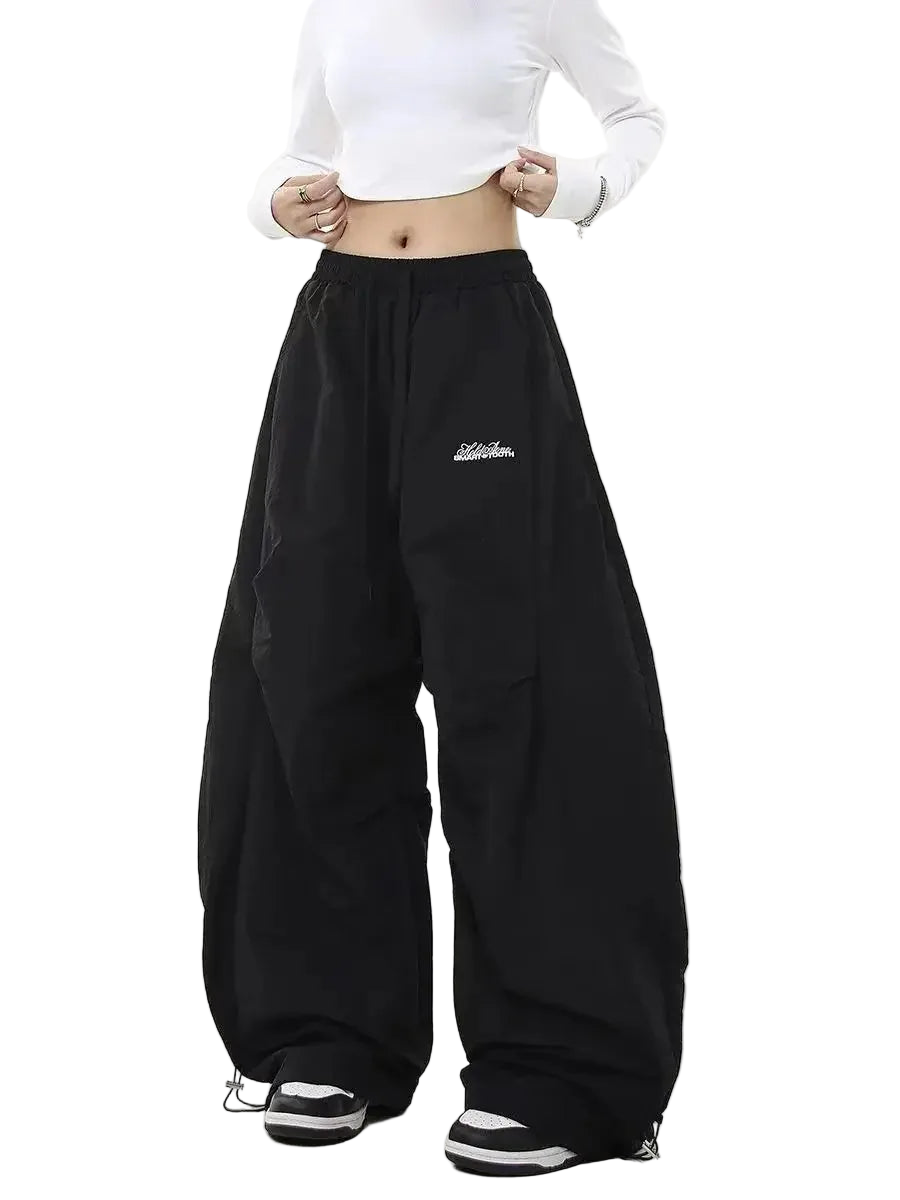 Y2K Wide-Leg Cargo Sweatpants