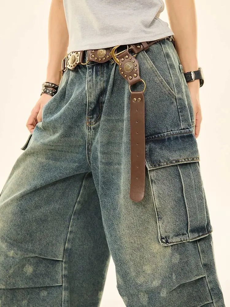 Short en jean bleu grunge vintage