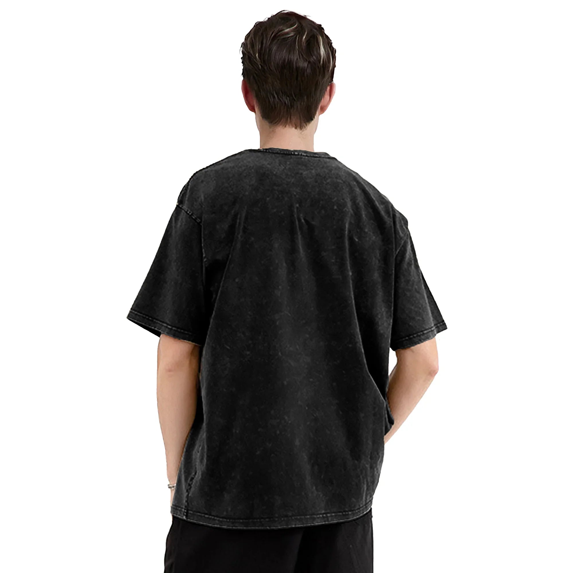 T-shirt noir délavé avec logo Venom vieilli