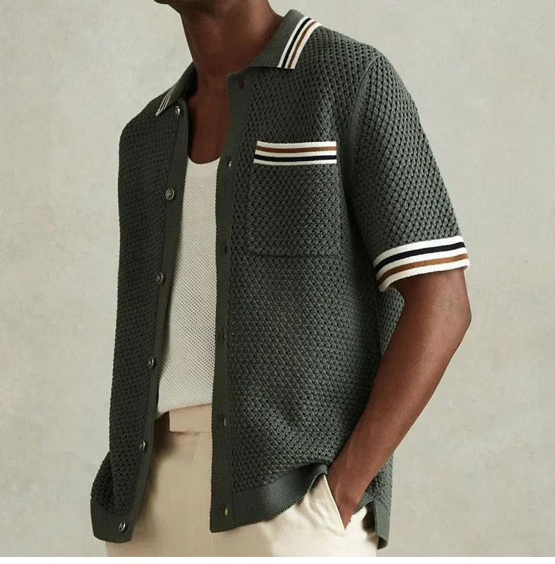 Chemise en maille ajourée élégante pour homme