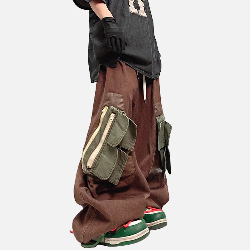 Streetwear Personalisierte Cargo-Jeans mit weitem Bein
