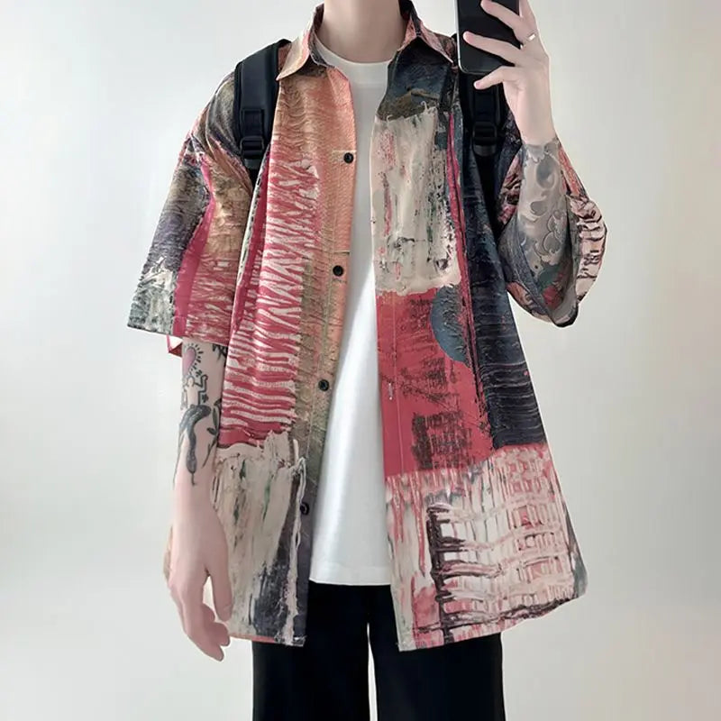 Chemise boutonnée élégante, fraîche, colorée et décontractée