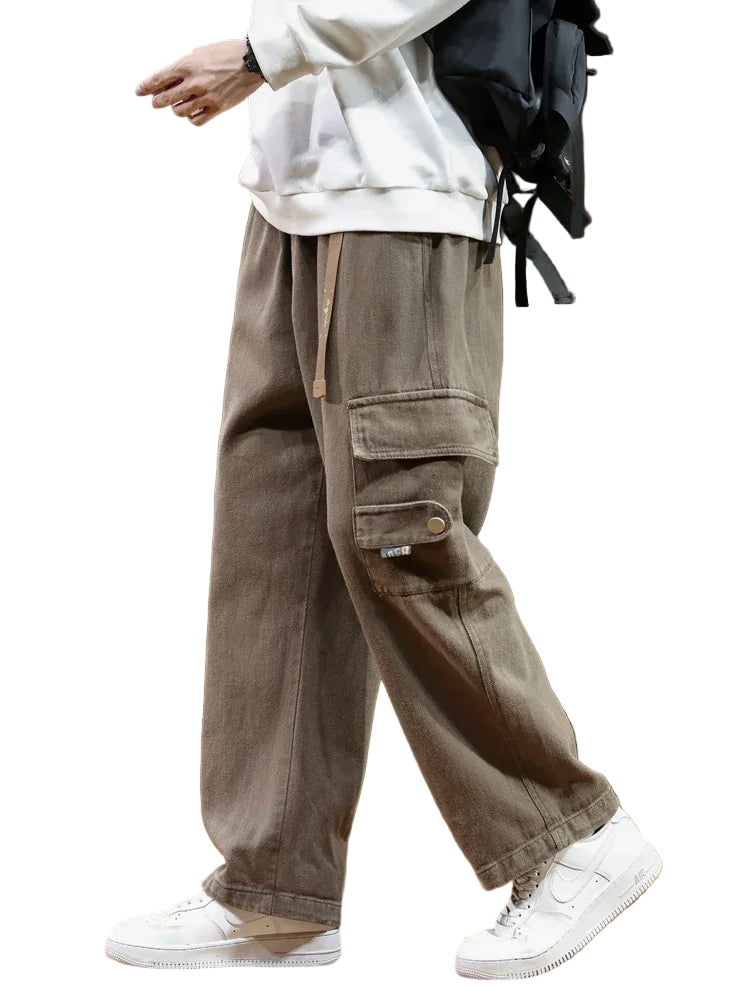 Wide-Leg Cargo Pants