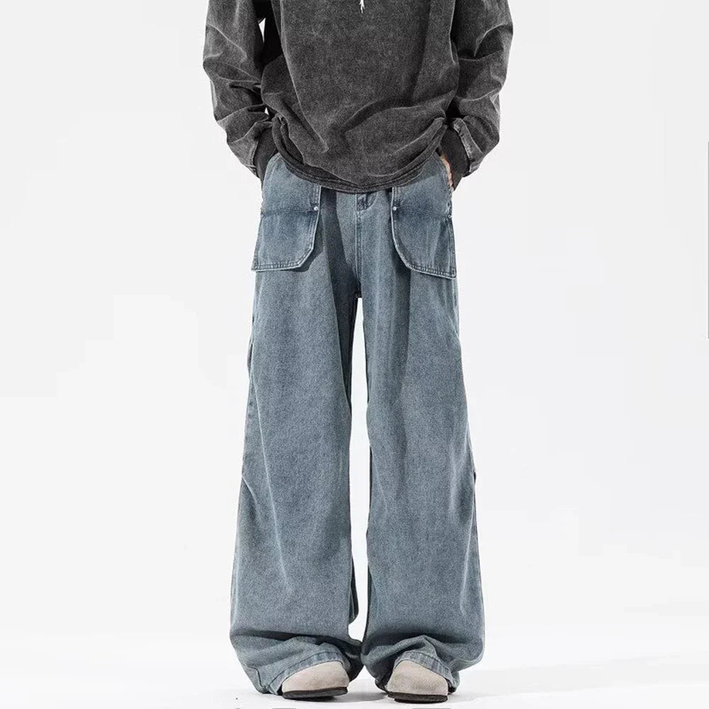 Retro-Jeans im amerikanischen Stil, schlicht und locker geschnitten