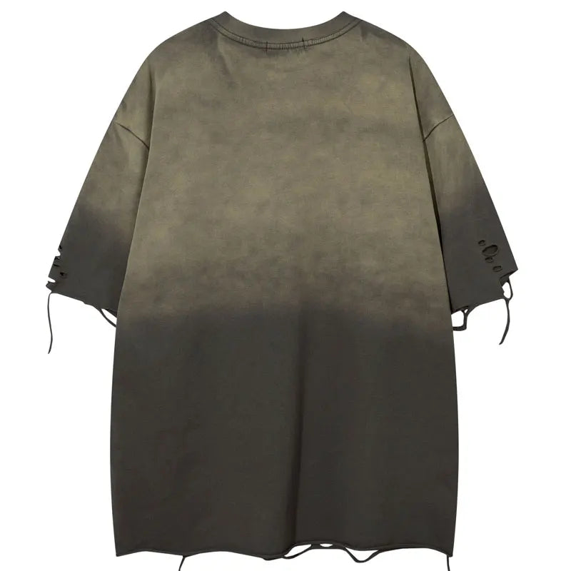 Y2K Grunge Ripped Oversized T-shirt
