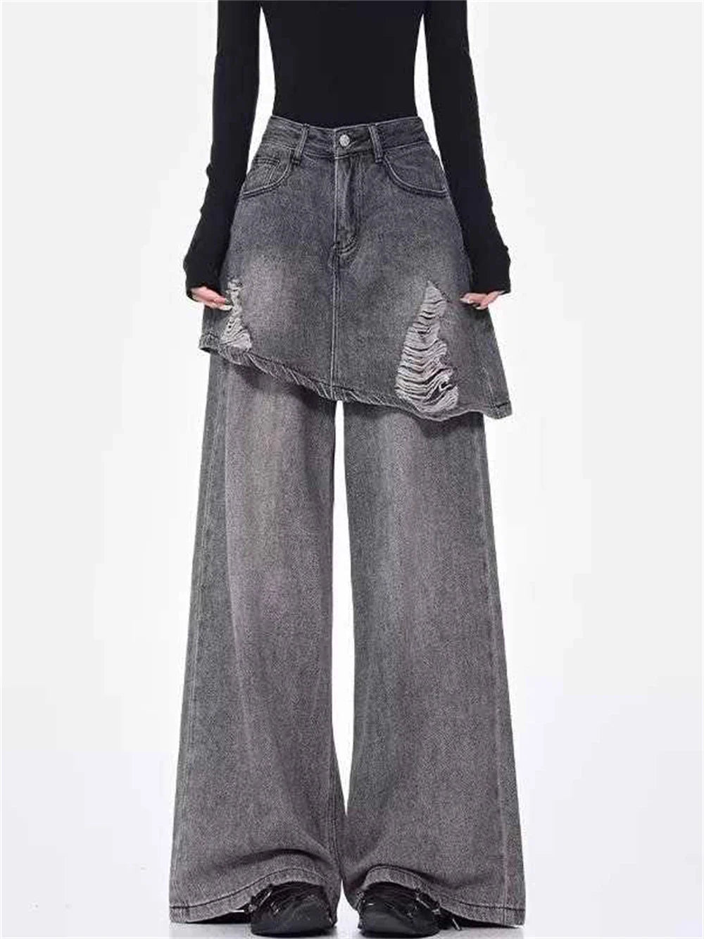 Patchwork Baggy Goblin Core Denim Jeans