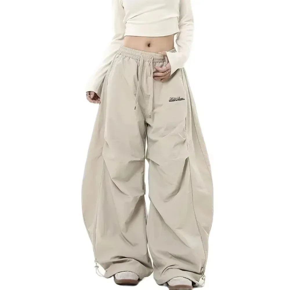 Y2K Wide-Leg Cargo Sweatpants