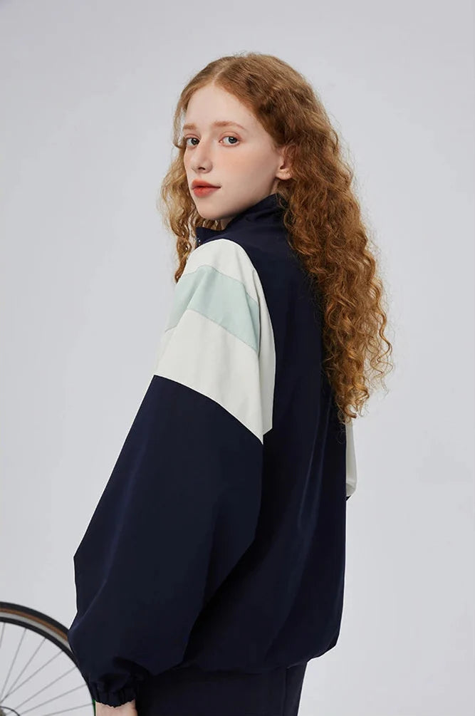 Streetwear Oversized Varsity Windbreaker Jacke