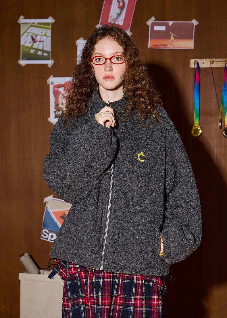Wendbare, bestickte amerikanische Windjacke für den Winter