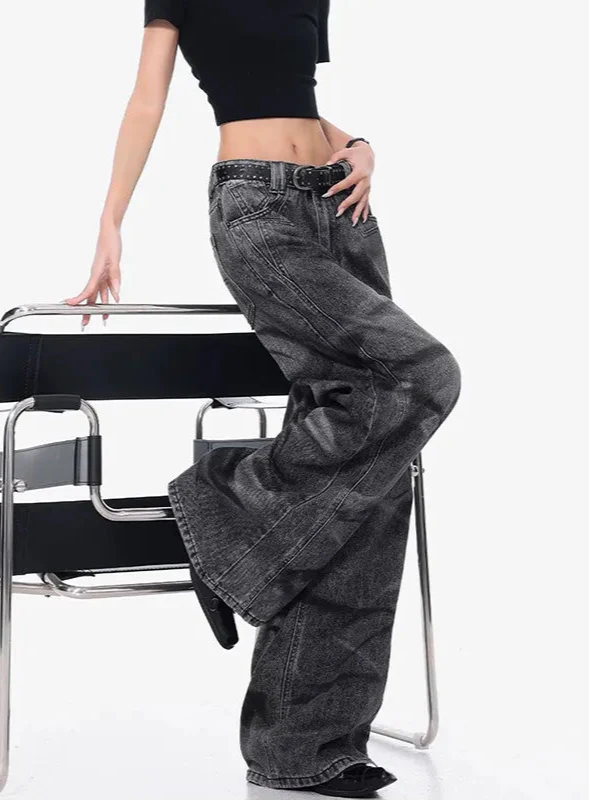 Amerikanischer Retro-Stil, High Vintage Workwear Jeans