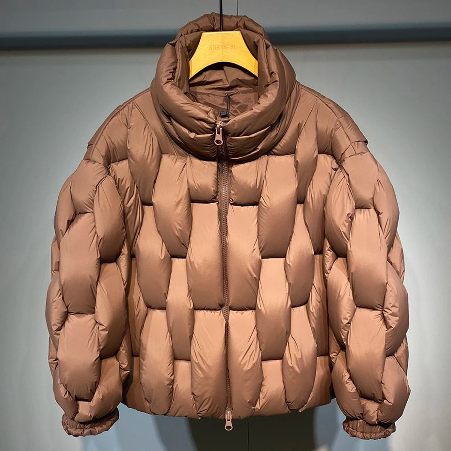 Herren Winter Steppjacke mit hohem Kragen