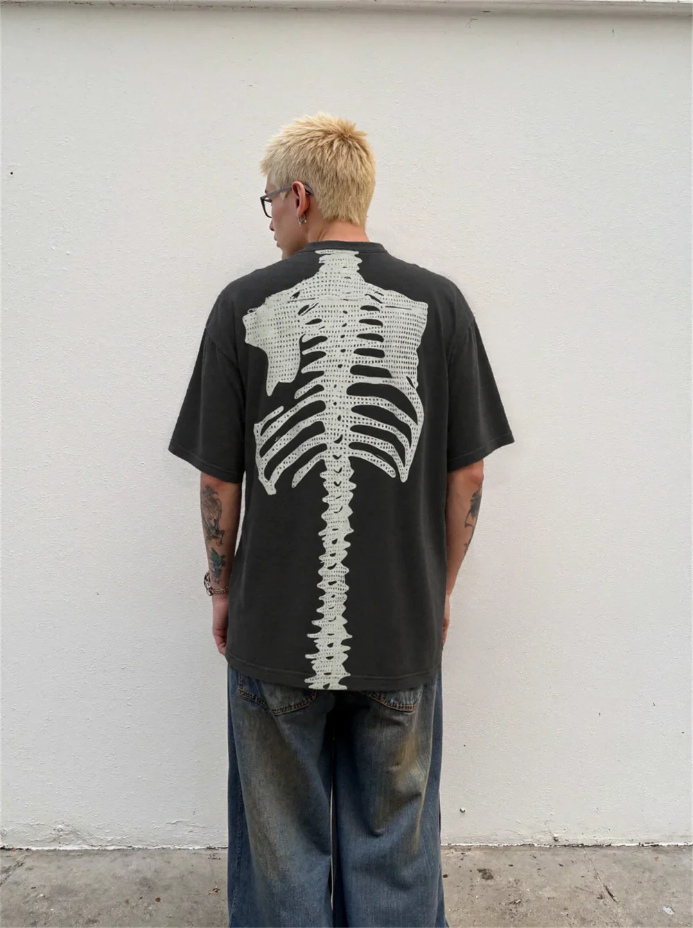 Gothic Hochwertiges Vintage-Retro-Oversize-T-Shirt