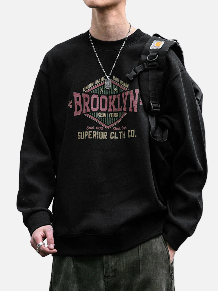 Hochwertiges Oversize-Sweatshirt mit Grafikprint und Rundhalsausschnitt