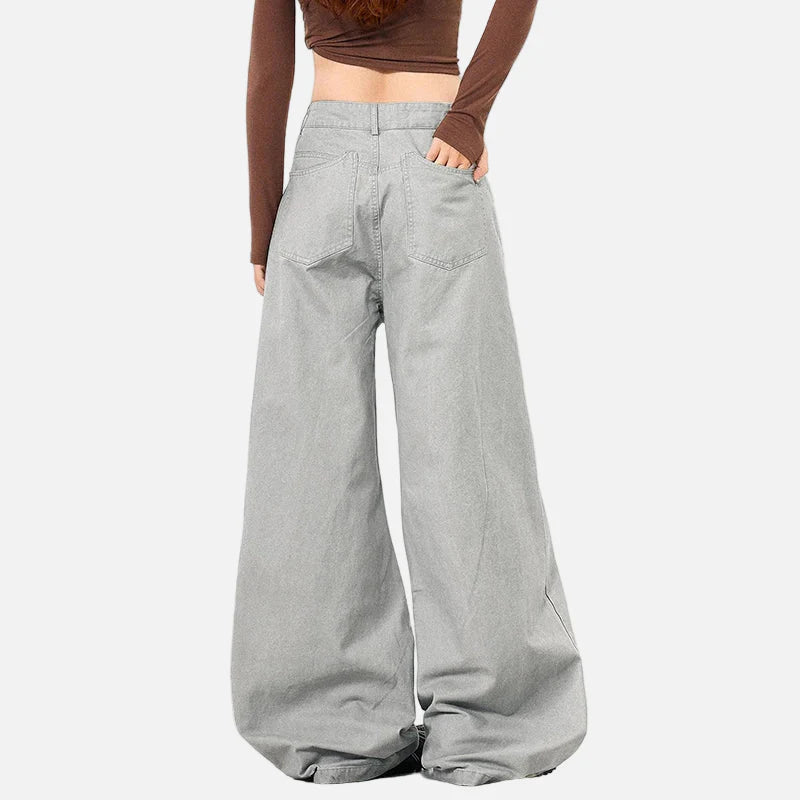 Pantalon streetwear hip-hop uni à ceinture