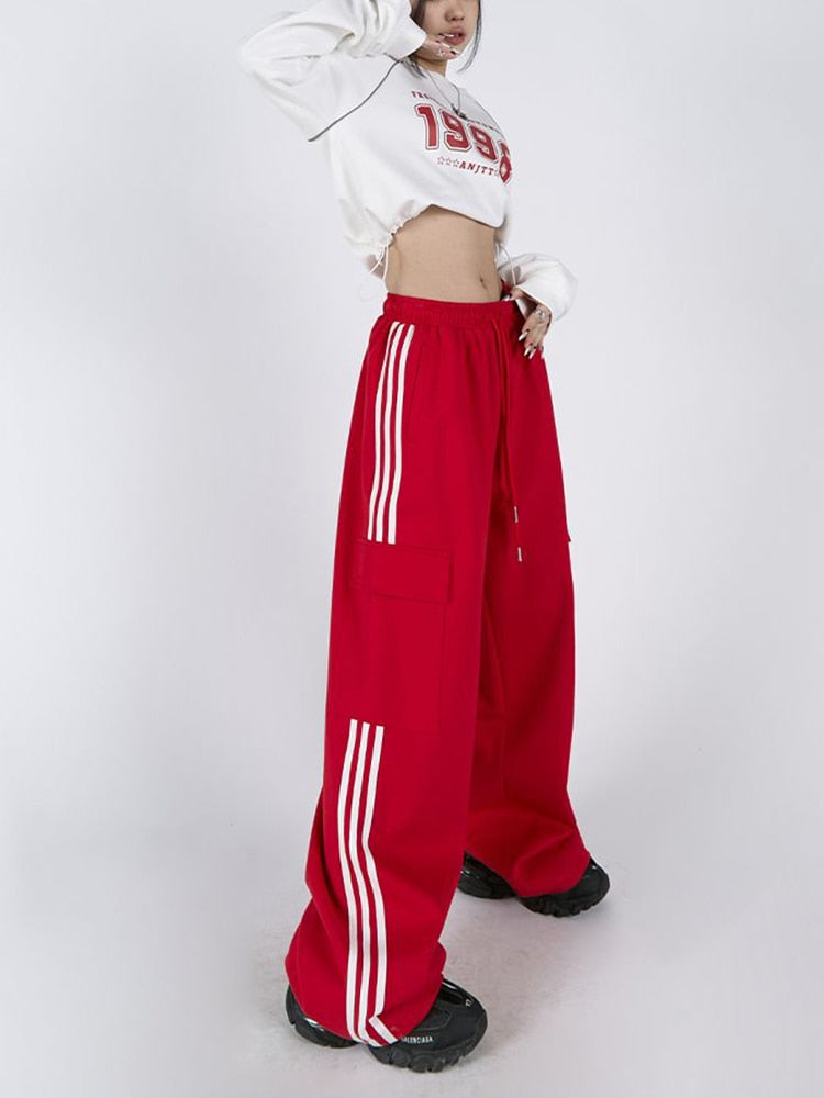 Gestreifte Damen-Cargohose