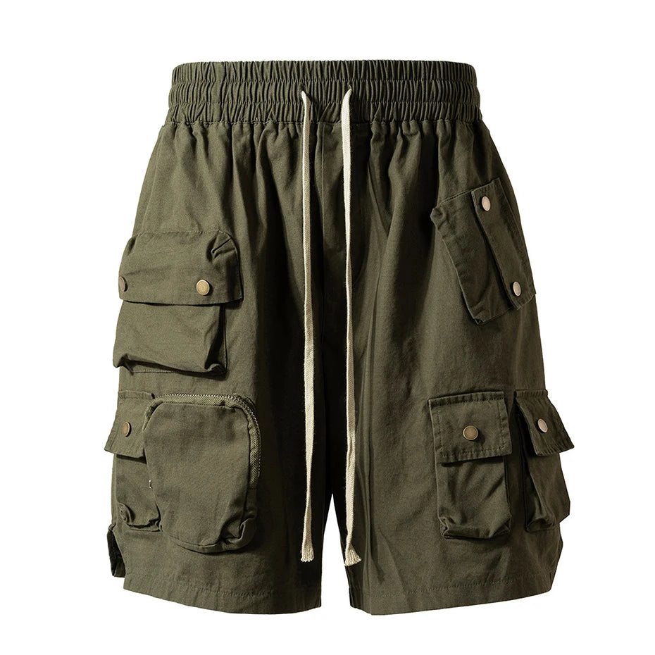 Short cargo multipoches style Y2K pour homme