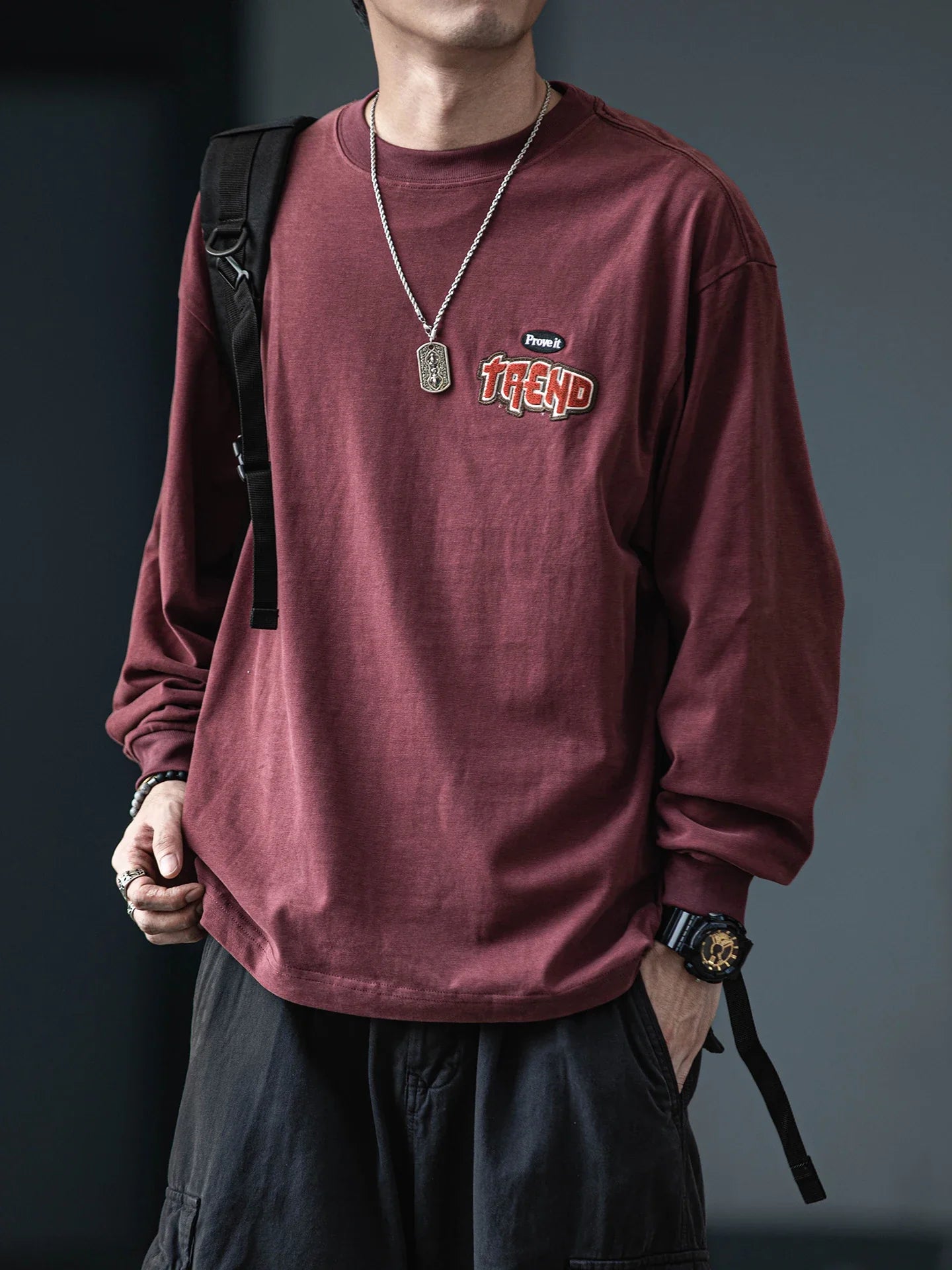 Trendiges, hochwertiges Baumwoll-Freizeit-Sweatshirt