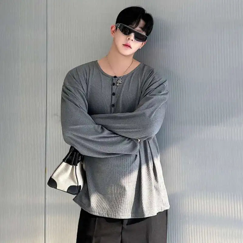 Elegantes koreanisches Langarm-T-Shirt