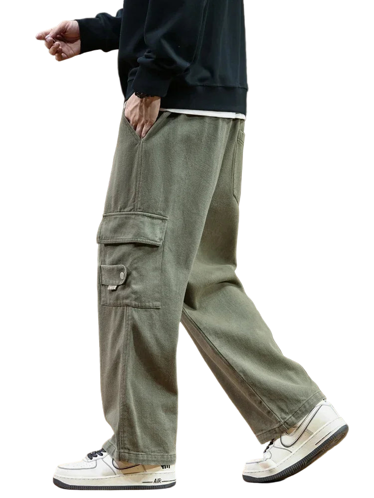 Wide-Leg Cargo Pants