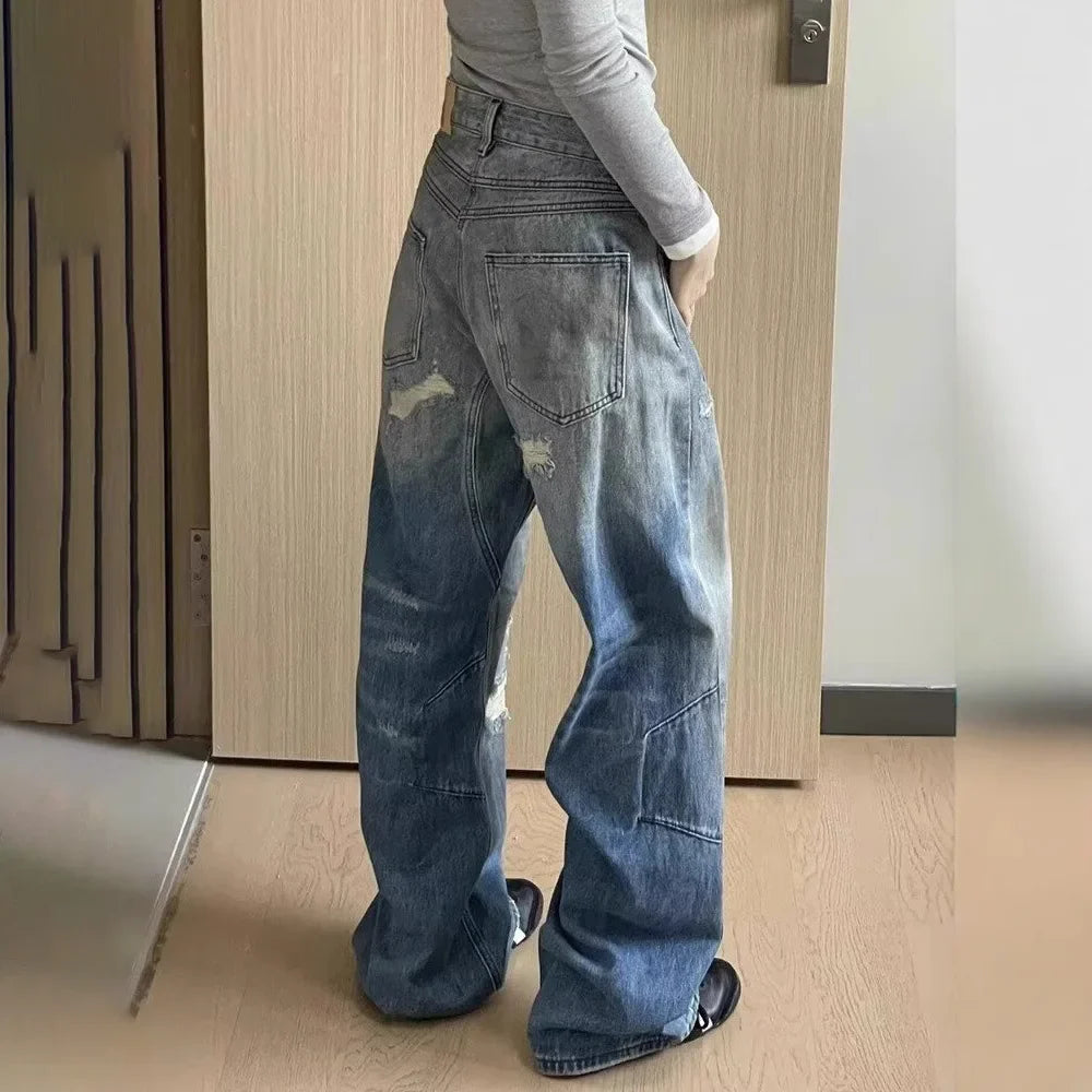 Retro American Style Essential Baggy Jeans