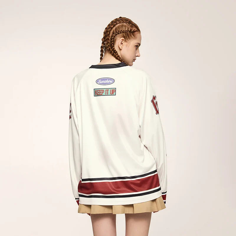 Retro Oversized Letter Printed Long T-Shirt