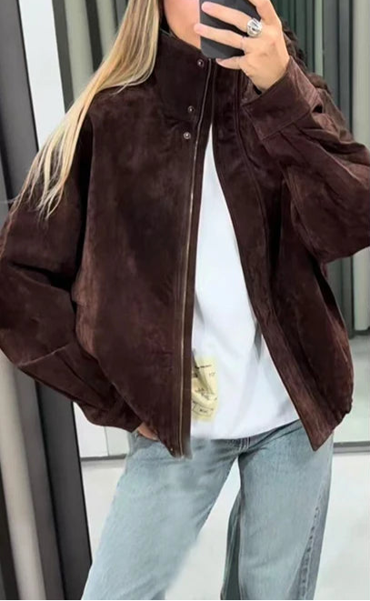 Cropped Zip-Up Winter Jacket