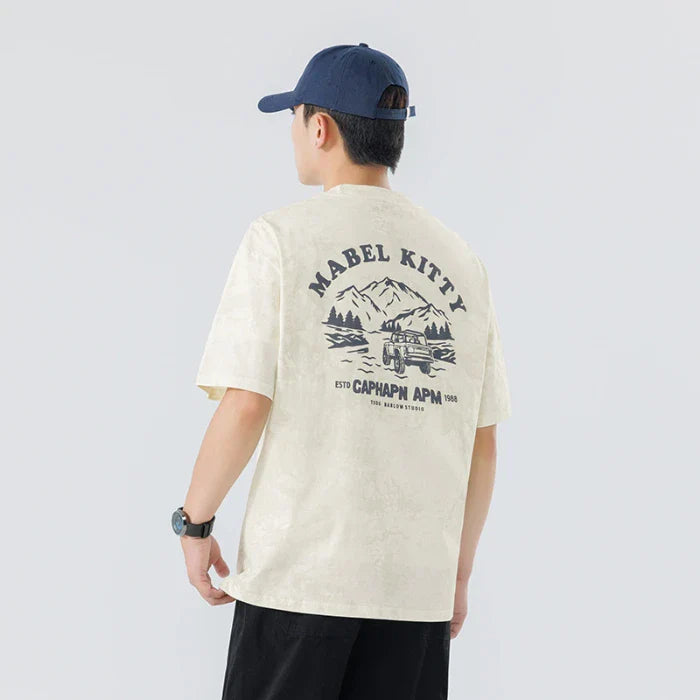 Street Style Fit Trendy Tie Dye Short Sleeve T-Shirt