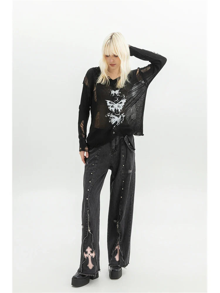 Gothic Cross Jeans